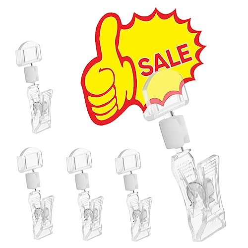 Holibanna 10Stücke Teiliges Preisstand Clips Aus Hochwertigem Acryl Drehbare Preisklammer Für Supermärkte Geschäfte Menüs Und Fotohalter von Holibanna
