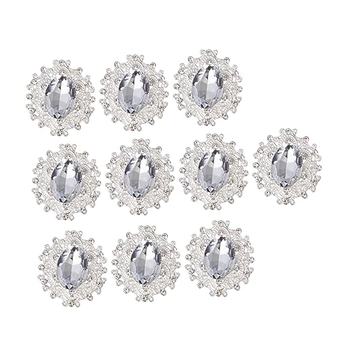 Holibanna 10Stücke Teiliges Schmuckzubehör Legierung für DIY Broschen und Dekoration Strass Patches zum Anbringen an Kleidung und Accessoires für Projekte von Holibanna