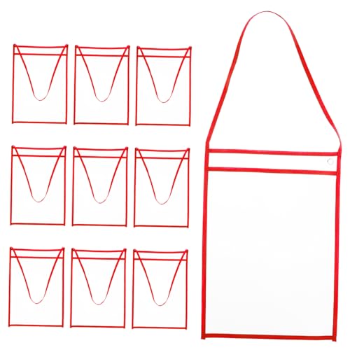 Holibanna 10Stücke Transparente Aktentaschen Wiederverwendbare Abwischbare Dokumentenumschläge aus Pet und Polyestermaterial für Schule Büro und Zuhause Praktische von Holibanna