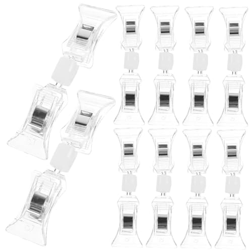 Holibanna 10Stücke Transparente Preisschildhalter Praktische Klemmbefestigungen für Schilder Vielseitige Clips für Warenpräsentation Supermärkten und Geschäften von Holibanna