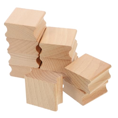 Holibanna 10Stücke Vintage Holzstempel DIY Leere Stempel Für Selbstgemachte Siegel Für Bastelprojekte Karten Und Scrapbooking von Holibanna