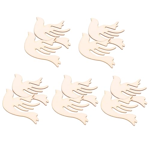 Holibanna 10Stücke Vogelform Holzscheiben Unvollendete Holzverzierungen Für DIY Bastelprojekte Hängende Dekorstücke Ausschnitte Für Scrapbooking Und Handwerksideen von Holibanna