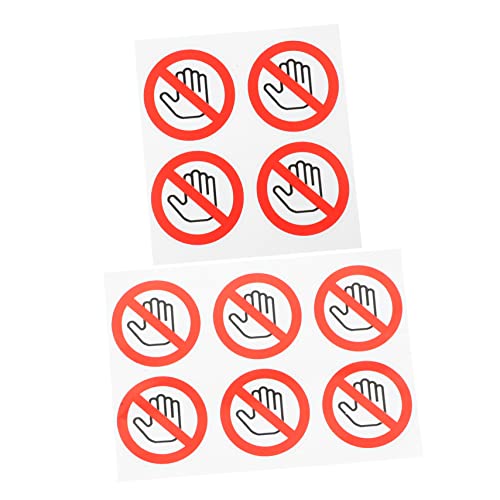 Holibanna 10Stücke Warnaufkleber Nicht Berühren Runde Sicherheitszeichen Vinylabziehbilder Zur Vermeidung Von Berührungen Selbstklebend Für Maschinen Und Geräte von Holibanna