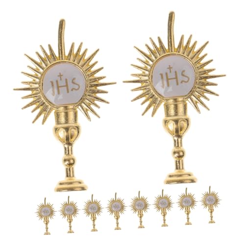 Holibanna 10stücke Religiöse Kuchen Topper Heilige Licht Ornamente Kuchen Topper Gold Kommunion Host Cupcake Dekoration Zahnstocher Holibanna 10stücke Religiöse Kuchen Topper Heilige Licht Ornamente Kuchen Topper Gold Kommunion Host Cupcake Dekoration Zahnstocher von Holibanna