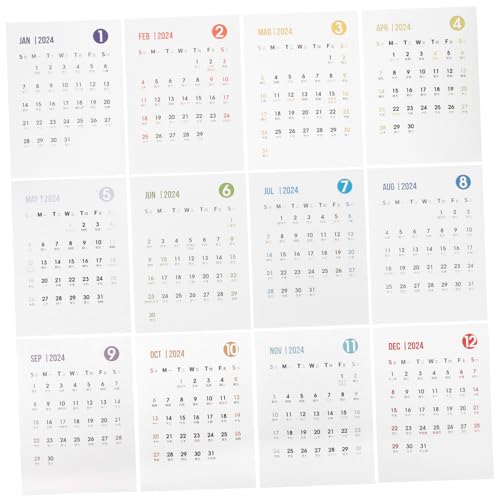 Holibanna 12 Blatt Kalender Sticker Bögen Schreibpapier Aufkleber DIY Notizbuch Scrapbook Kalenderplaner Aufkleber für Büro Schüler Praktisch Beschreibbar Leicht Tragbar Holibanna 12 Blatt Kalender Sticker Bögen Schreibpapier Aufkleber DIY Notizbuch Scrapbook Kalenderplaner Aufkleber für Büro Schüler Praktisch Beschreibbar Leicht Tragbar von Holibanna
