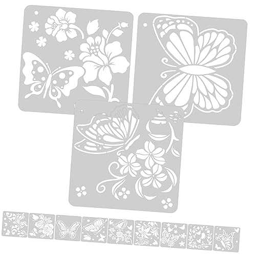Holibanna 12 Blatt Wandmalerei Schablonen Schmetterling Malschablonen für Kreative DIY Projekte Wiederverwendbar und Leicht für Möbel und Wandschmuck von Holibanna