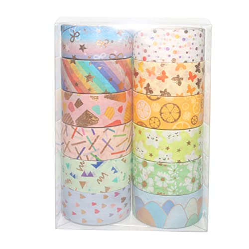 Holibanna 12 Rollen Dekorative Goldfolie Washi Tapes Schöne Diy Klebebänder für Scrapbooking und Handwerksprojekte Teiliges für Kreative Bastelideen Holibanna 12 Rollen Dekorative Goldfolie Washi Tapes Schöne Diy Klebebänder für Scrapbooking und Handwerksprojekte Teiliges für Kreative Bastelideen von Holibanna