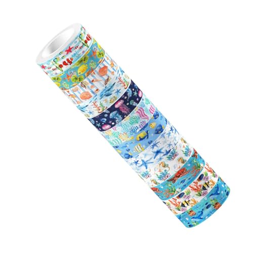Holibanna 12 Rollen Unterwasser Motiv Washi Tape mit Starkem Kleber Transparentes Dekoband für Journal Scrapbooking Bastelzubehör für Erwachsene Vielseitig Einsetzbar Leicht Zuschneidbar Holibanna 12 Rollen Unterwasser Motiv Washi Tape mit Starkem Kleber Transparentes Dekoband für Journal Scrapbooking Bastelzubehör für Erwachsene Vielseitig Einsetzbar Leicht Zuschneidbar von Holibanna