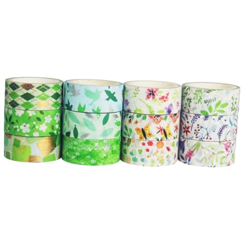 Holibanna 12 Rollen Washi Tape mit Floralem Vintage muster Selbstklebend und Reißbar Dekoratives DIY Klebeband für Scrapbooking Journaling und Geschenkverpackungen Vielseitig Einsetzbar von Holibanna