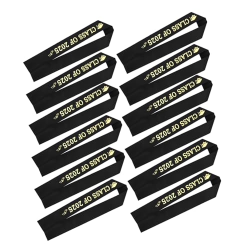 Holibanna 12 Stück Abschlussfeier-Träger Grad Partydekorationen Abschluss liefert Senior-Schärpenklasse von 2025 Etikette für die Abschlussschärpe Abschlussrequisiten Satin Schwarz Holibanna 12 Stück Abschlussfeier-Träger Grad Partydekorationen Abschluss liefert Senior-Schärpenklasse von 2025 Etikette für die Abschlussschärpe Abschlussrequisiten Satin Schwarz von Holibanna
