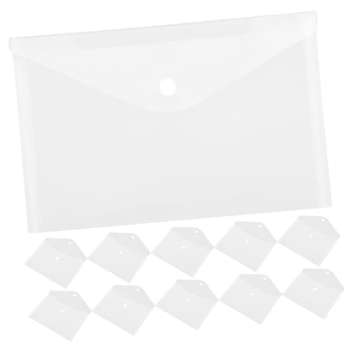 Holibanna 12 Stück Dokumententaschen Transparent Robuste Dateiordner für Büro Zuhause und Reisen für Rechnungen Fotos und Wichtige Dokumente von Holibanna