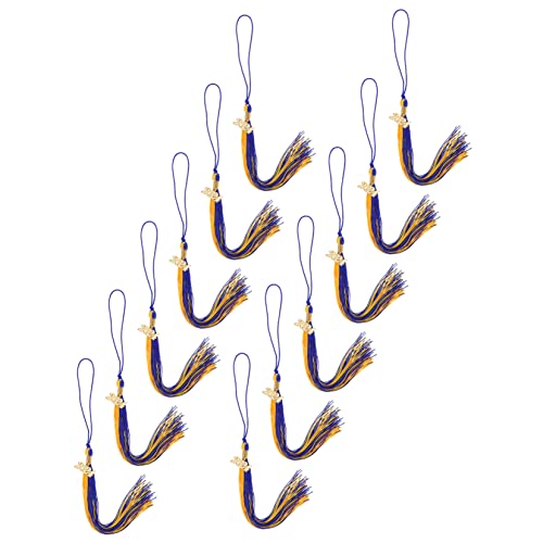 Holibanna 12 Stück Graduierungskappe Quasten Abschluss grad hut akademisch Gold Schwarz mit Party graduation cap endkappen 2024 Charm-Cap-Quasten graduierungen kappe quasten Legierung von Holibanna