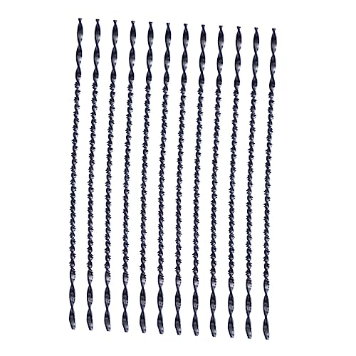 Holibanna 12 Stück Handsägenzubehör metall kappsäge metallsägeblatt Jewelry making saw blade multifunktionswerkzeug Zubehör für Trennsägen Dekupiersägen Spiralblätter 45# Stahl Black von Holibanna