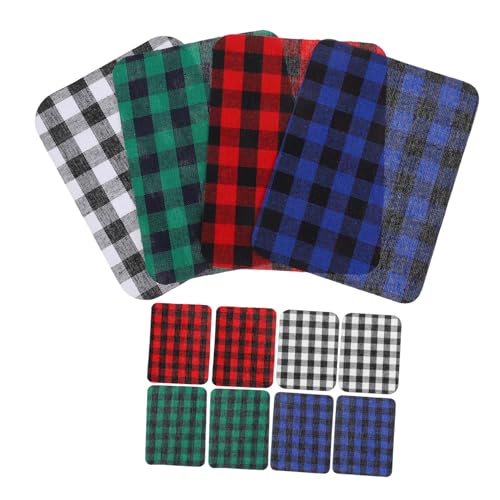 Holibanna 12 Stück Teiliges Bügelflicken Kariertem Baumwollstoff Hitzeaktivierter Reparaturflicken für Kleidung Jeans Schuhe Taschen und Dekoration Vielseitig für Hemden Röcke und von Holibanna