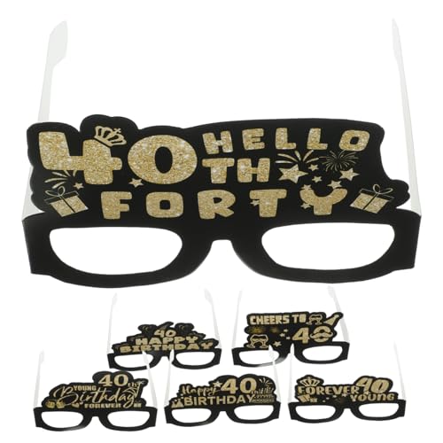 Holibanna 12 Stück Teiliges Papierbrillen für Geburtstag Leichte Partybrille als Geburtstagsdeko Lustige Cosplay Sonnenbrillen aus Papier für Geburtstagsfeier Erwachsene und Freunde von Holibanna