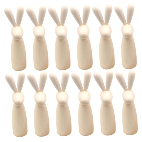 Holibanna 12 Stück Teiliges Set Natürliche Holzhasen Spielfiguren Unbemalt Langlebig zum Bemalen DIY Osterhasen Deko Holzpuppen für Kreative Bastelprojekte und Osterdekorationen Holibanna 12 Stück Teiliges Set Natürliche Holzhasen Spielfiguren Unbemalt Langlebig zum Bemalen DIY Osterhasen Deko Holzpuppen für Kreative Bastelprojekte und Osterdekorationen von Holibanna