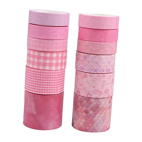 Holibanna 12 Stück Teiliges Vintage Washi Tape Set Dekoratives Klebeband Leicht Klebend und Rückstandsfrei Vielseitig für Scrapbooking Tagebücher DIY Bastelbedarf Praktische Aufbewahrung von Holibanna