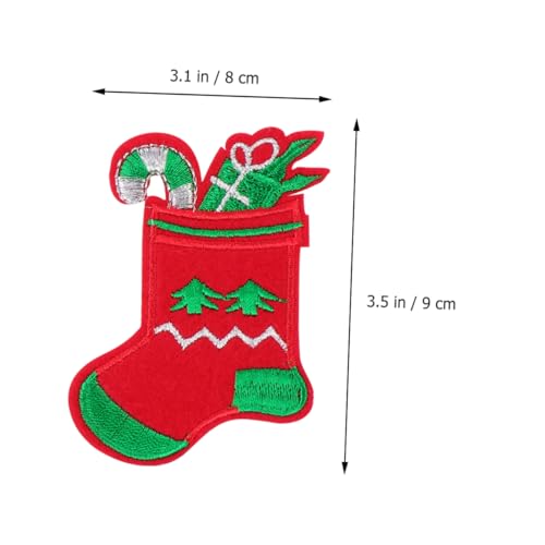 Holibanna 12 Stück Teiliges Weihnachtsstickerei mit Niedlichen Cartoon Bügel Aufnähern DIY Bügelbilder für Kleidung Taschen Hüte zur Reparatur und Dekoration an Weihnachten von Holibanna