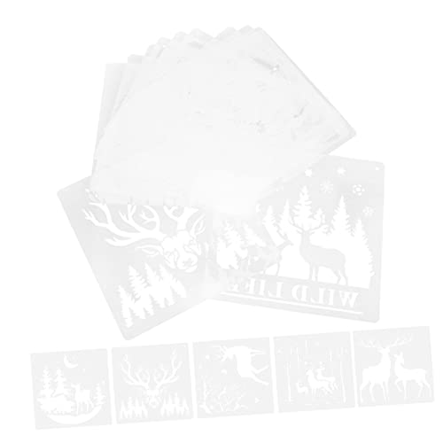Holibanna 12 Stück Teiliges Wildtier Reusable Schablonen für Diy Bastelarbeiten Weihnachts Malvorlagen für Erwachsene für Kreative Projekte und Wanddekoration von Holibanna