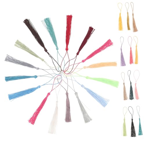 Holibanna 120 Stück DIY Farbige Quasten Handgemachte Dekorative Quasten für Buchzeichen Fächer und Schmuck Vielseitige Bastelaccessoires für Projekte von Holibanna