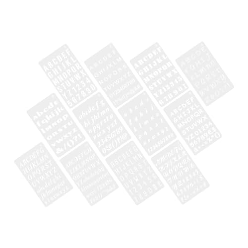 Holibanna 12Blätter Wandschablonen Pet Für Alphabet Wiederverwendbare Malvorlagen Für DIY Wandgestaltung Spraymalerei Und Handdekoration Für Projekte von Holibanna