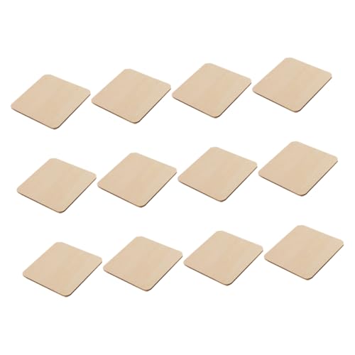 Holibanna 12Pcs Stücke quadratische Holzspäne basteln für Holzscheiben zum Basteln Holzbretter zum Basteln Holzausschnittscheiben Holzschild Holz zum Bemalen unfertiges Holz Buchsbaum von Holibanna