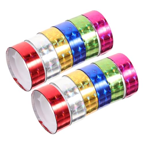 Holibanna 12Rollen Bunte Scrapbook Klebebänder Dekoratives Abdeckband für DIY Projekte Geschenkverpackungen und Journaling Vielseitig Einsetzbar für Kreative Bastelarbeiten von Holibanna