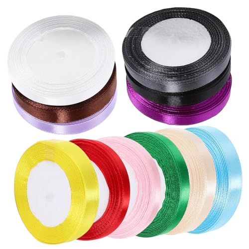 Holibanna 12Rollen Buntes Geschenkband Dekoratives Verpackungsband Basteln und Einpacken Leicht Zuschneidbar und Tragbar von Holibanna