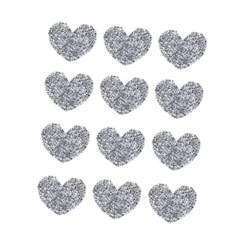 Holibanna 12Stücke Herzform Strass Aufnäher für Kleidung Glänzende DIY Patches zum Aufbügeln für Jeans Jacken und Rucksäcke Applikationen für Individuellen Style von Holibanna