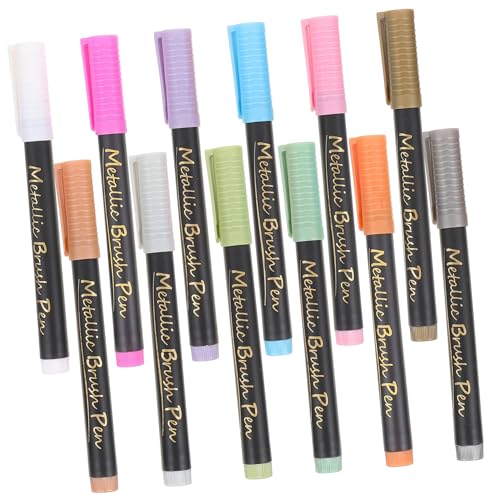 Holibanna 12Stücke Metallic Marker Stifte Weiche Pinselspitze Wasserbasierte Vielseitig Für Schreiben Markieren Für Künstler Und Kreative Projekte Holibanna 12Stücke Metallic Marker Stifte Weiche Pinselspitze Wasserbasierte Vielseitig Für Schreiben Markieren Für Künstler Und Kreative Projekte von Holibanna