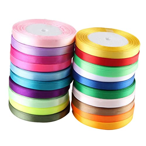 Holibanna 12Stücke Seidensatin Polyester Bänder für Hochzeiten Weihnachten DIY Bastelarbeiten Geschenkverpackung Zufällige Farben für Dekoration und Schleifen Holibanna 12Stücke Seidensatin Polyester Bänder für Hochzeiten Weihnachten DIY Bastelarbeiten Geschenkverpackung Zufällige Farben für Dekoration und Schleifen von Holibanna