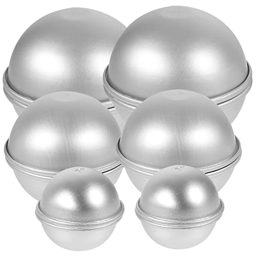 Holibanna 12Stücke Teiliges Halbkugel Badebomben Formset Aluminiumlegierung DIY Backform für Seifenherstellung und Praktische Formen für Handwerksprojekte von Holibanna