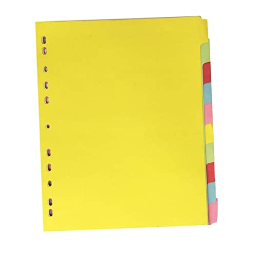 Holibanna 12Stücke Teiliges Trennblätter mit Bunten Registerkarten für Ringbücher Organisieren von Berichten Präsentationen und Notizen Design für Einfachen Einsatz von Holibanna
