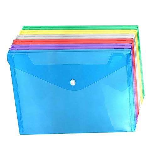 Holibanna 12Stücke Transparente Dokumententaschen Multifunktionale Aufbewahrungstaschen für Büro Schule und Reisen Reißverschlusstaschen für Dokumente Quittungen von Holibanna