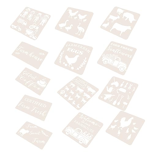 Holibanna 13 Stück Teiliges Diy Malvorlagen für Kreative Handzeichnungen Wiederverwendbare Schablonen für Tagebuch Scrapbooking und Handwerk für Farm Motive Holibanna 13 Stück Teiliges Diy Malvorlagen für Kreative Handzeichnungen Wiederverwendbare Schablonen für Tagebuch Scrapbooking und Handwerk für Farm Motive von Holibanna