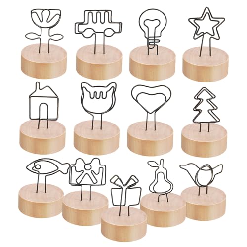 Holibanna 13 Stück Teiliges Holz Memo Holder mit Clip Vielseitige Fotohalter für Tische Stabile Kartenständer in Verschiedenen Formen für Hochzeit Party und Bürodekoration Holibanna 13 Stück Teiliges Holz Memo Holder mit Clip Vielseitige Fotohalter für Tische Stabile Kartenständer in Verschiedenen Formen für Hochzeit Party und Bürodekoration von Holibanna