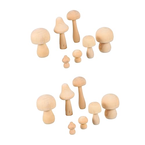 Holibanna 14 Stück Unlackierte Holzpilze Natürliche Diy Bastelornamente für Kreative Dekoration und Handwerksprojekte für Feste und von Holibanna