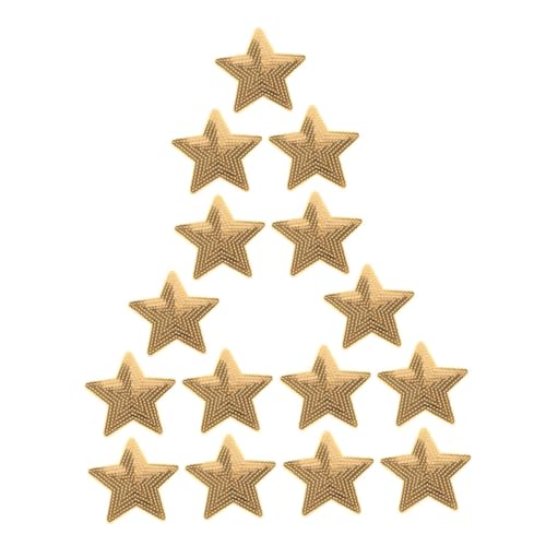 Holibanna 15 Stück Fünf-Punkte-Sternpatch mit Pailletten Sternenpatch aufnähen dekorativer Aufnäher aus Pailletten Dekorative Patches Pailletten Aufnäher Nähsterne bestickte Applikationen von Holibanna