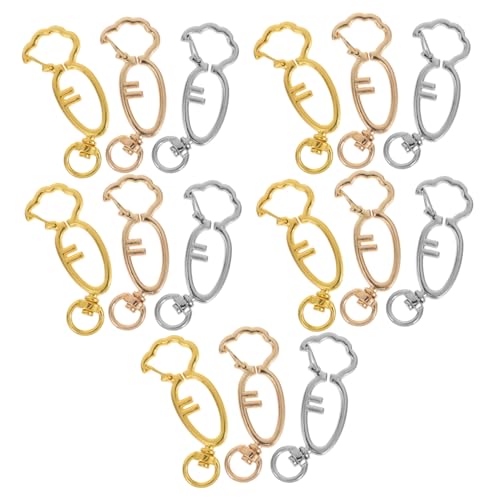Holibanna 15 Stück Karotten Schlüsselanhängerhaken Karotten Karabinerhaken Geldbörsenverschlüsse Zur Taschenherstellung Karabiner Schlüsselanhänger Clip Karottenförmiger Karabiner von Holibanna