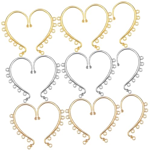 Holibanna 15 Stück Ohrhakenzubehör Reifen Herstellung Ohrringheber zurück Perlen Wohnung Ohrringe Zubehör Ohrring DIY Zubehör Ohrringe machen Haken Jewelry Hooks Legierung von Holibanna
