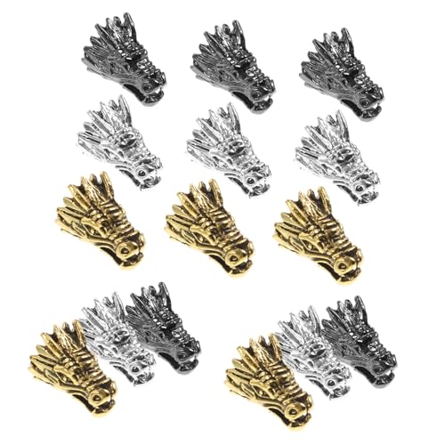 Holibanna 15 Stück Perlen zum Basteln Form sortiert Drachen Männer Reiz Schmuck Armband Perlen Abstandsperlen selber machen Perlen für Heimwerker Armbandperlen Zinklegierung von Holibanna