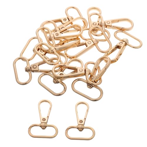 Holibanna 15 Stück Schnalle Geldbeutel Schwerlast-Drehhaken auslösen Gepäck Klaue kettenhaken Metallclips handtasche Drehverschluss-Clips Karabinerverschlüsse Drehhaken Zinklegierung Golden von Holibanna