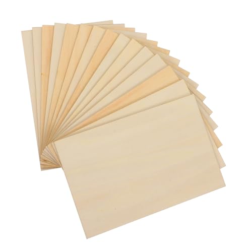 Holibanna 15stücke Holzrohlinge Diy-holzbretter Zum Basteln Und Gravieren Unbemalte Holzscheiben Leere Holzstücke Für Bastelprojekte von Holibanna