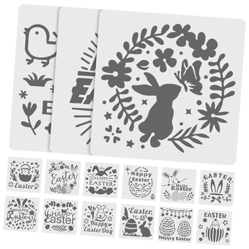 Holibanna 15 Stück Teiliges Ostern Schablonen für Holzmalerei Wiederverwendbare Malschablonen für DIY Bastelarbeiten Frühlingsgestaltung und Osterdekoration Holibanna 15 Stück Teiliges Ostern Schablonen für Holzmalerei Wiederverwendbare Malschablonen für DIY Bastelarbeiten Frühlingsgestaltung und Osterdekoration von Holibanna