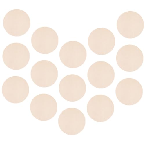 Holibanna 15 Stück Teiliges Runde Holzscheiben Naturbelassen Glatt Poliert für DIY Handwerk Malen Hochzeit Dekoration Holzkreise zum Bemalen und Beschriften von Holibanna