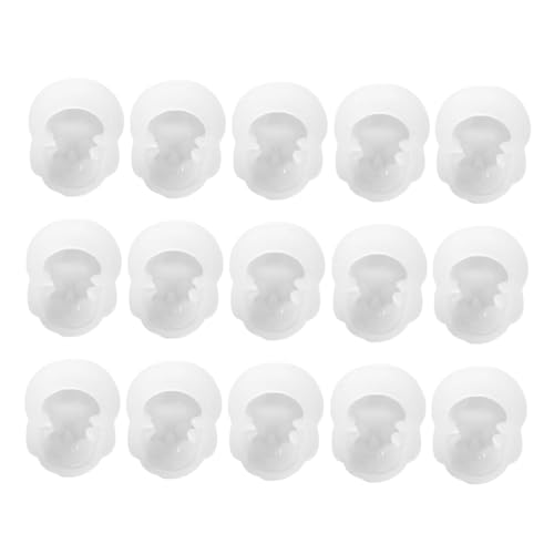 Holibanna 15 Stück Teiliges Silikon Schädel Gießform für DIY Schmuck Herstellung Langlebige Resin Form mit Scharfen Details Vielseitig für Epoxidharz Halloween Bastelprojekte Kreative von Holibanna