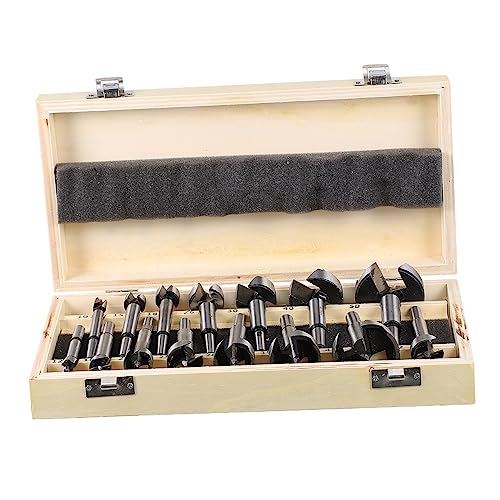 Holibanna 15 Stücke Loch Sägen Bits Gerade Ries Auger Holzbearbeitung Bohrer Bohrung Offene Loch Cutter Schreiner Werkzeug Silber Holz von Holibanna