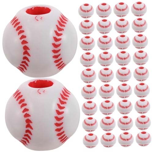 Holibanna 150 Stück Acrylspielball Perlen für Schmuckherstellung Armbandperlen Baseball Charms DIY Bastelset für Halsketten und Kreative Accessoires von Holibanna