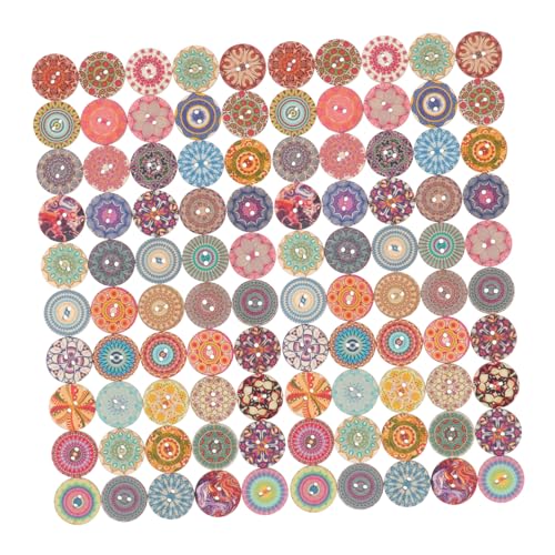 Holibanna 150 Stück Holzknöpfe Rund für Basteln und Dekoration Bunte Nähknöpfe Natürlichem Holz für DIY Projekte Scrapbooking und Kleidung von Holibanna
