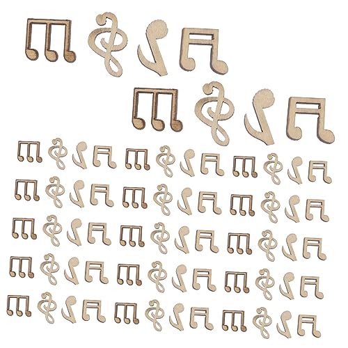 Holibanna 150 Stück Holzscheiben Musiknoten Formen Unbehandelte Holzstücke für DIY Basteln Kreativität Schulbedarf von Holibanna